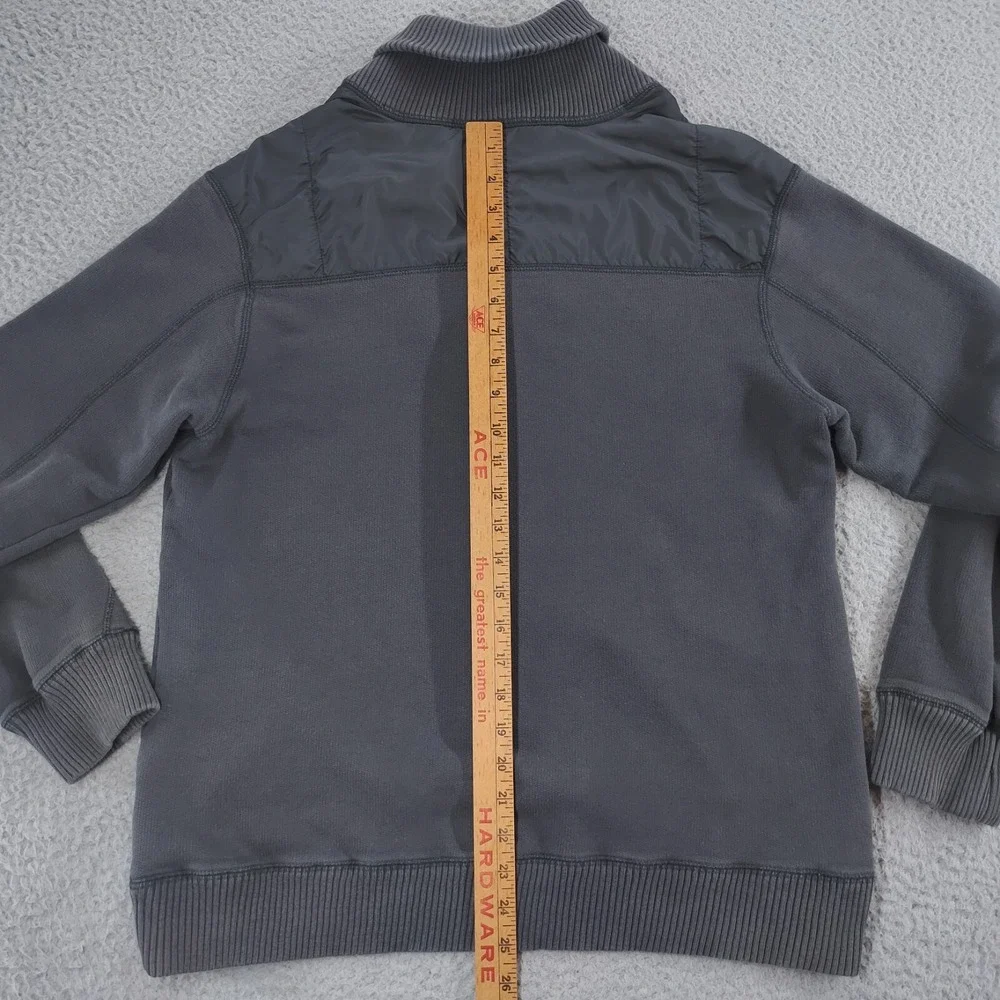 Nike Air Jordan Sweater Mens Large Gray Cotton Thick Heavy Jumpman Collar Warm